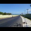 Abfahrt von der Düne zur Uferstraße